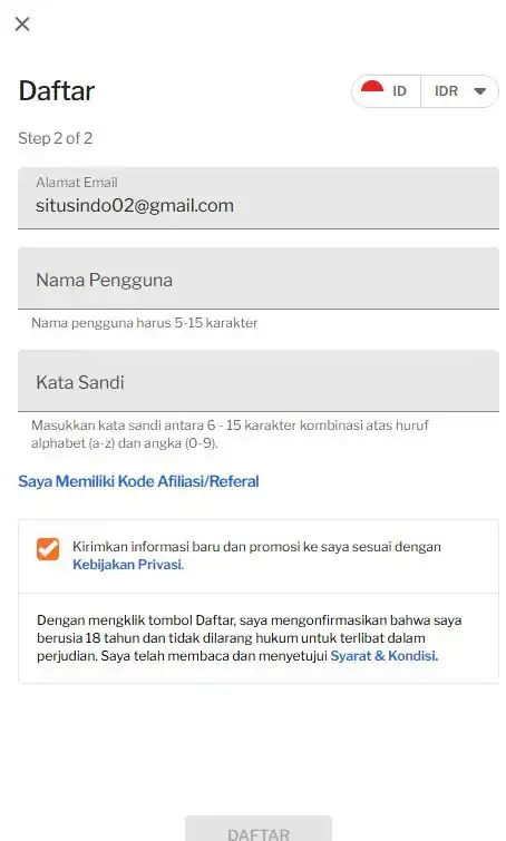 taptap daftar